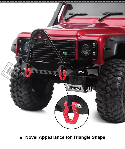 INJORA TRX4 SCX10 & SCX10 II用 ライト付きブラックメタルフロントバンパー