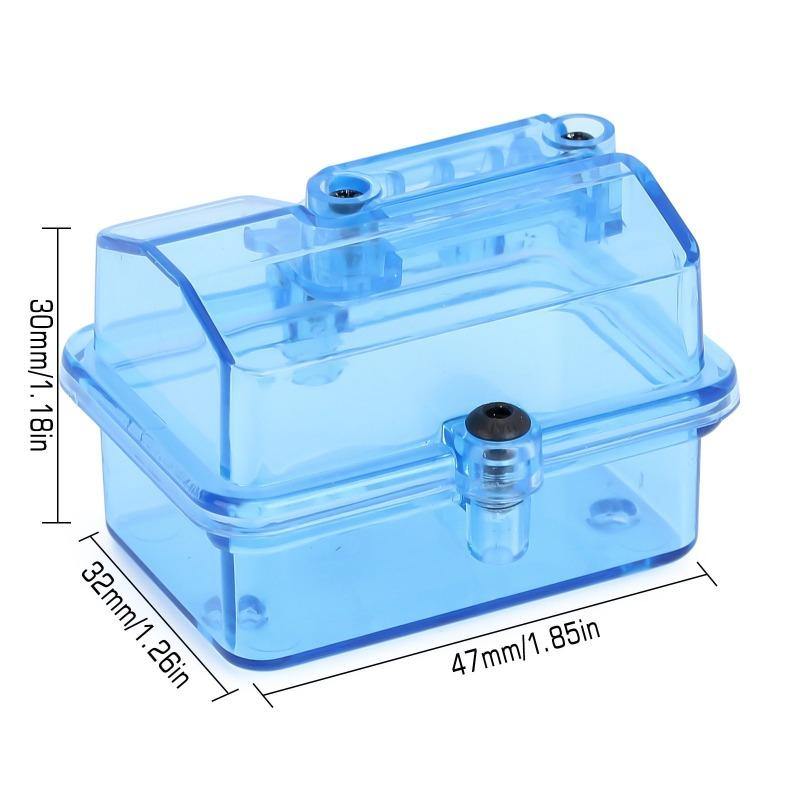 1/10 RCカー用 1PCS ブルー プラスチック 防水 無線機器 受信機ボックス DG-12-1