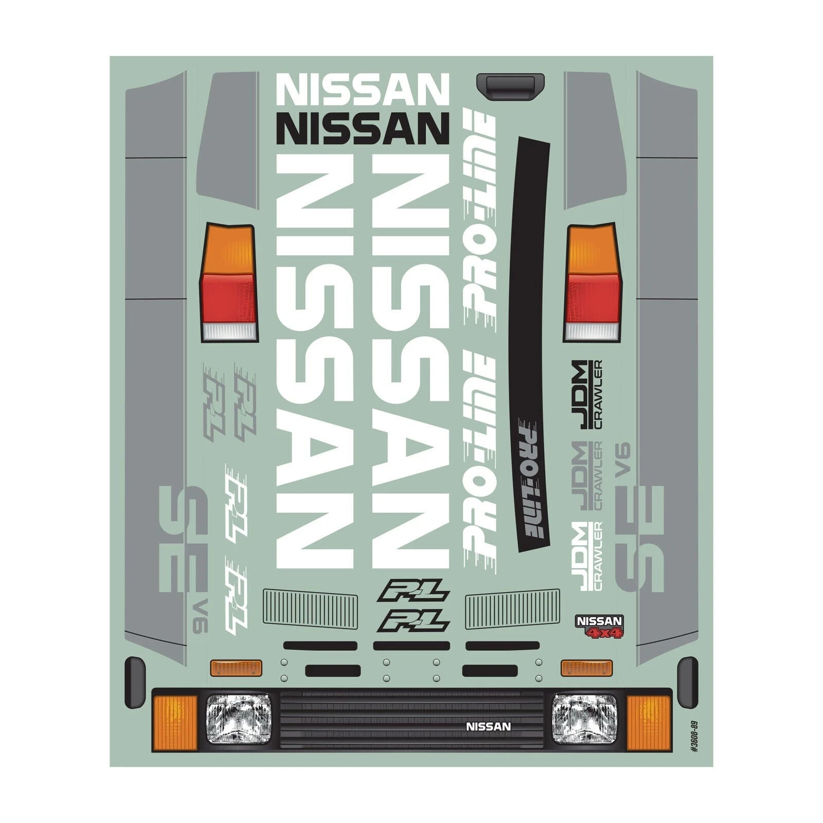 プロライン 1/10 1987年 日産ハードボディD21クリアボディ 3608-00