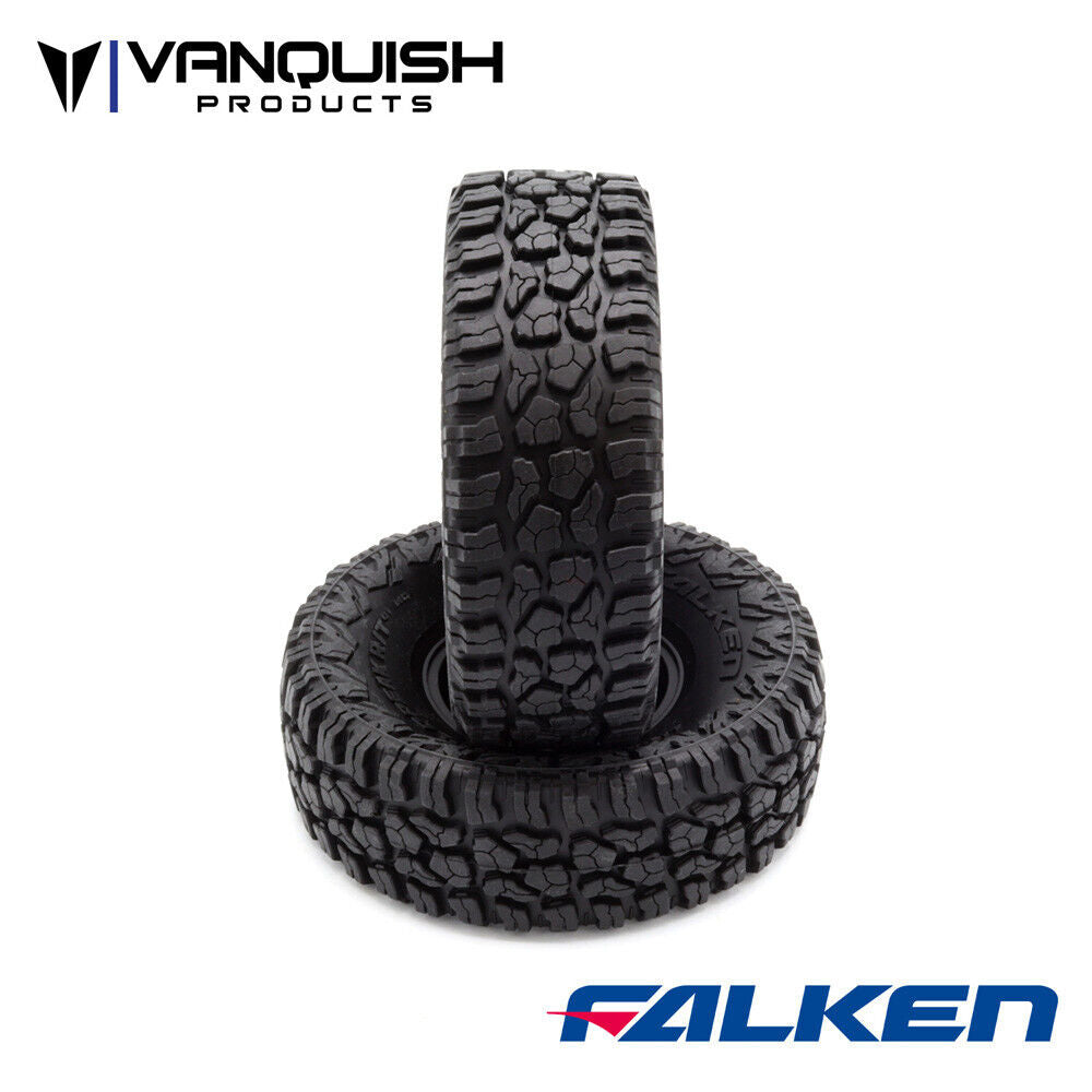 Vanquish Products ファルケン ワイルドピーク R/T 1.9 インチ クラス 1 ロック クローラー タイヤ (2本) (レッド) VPS10104