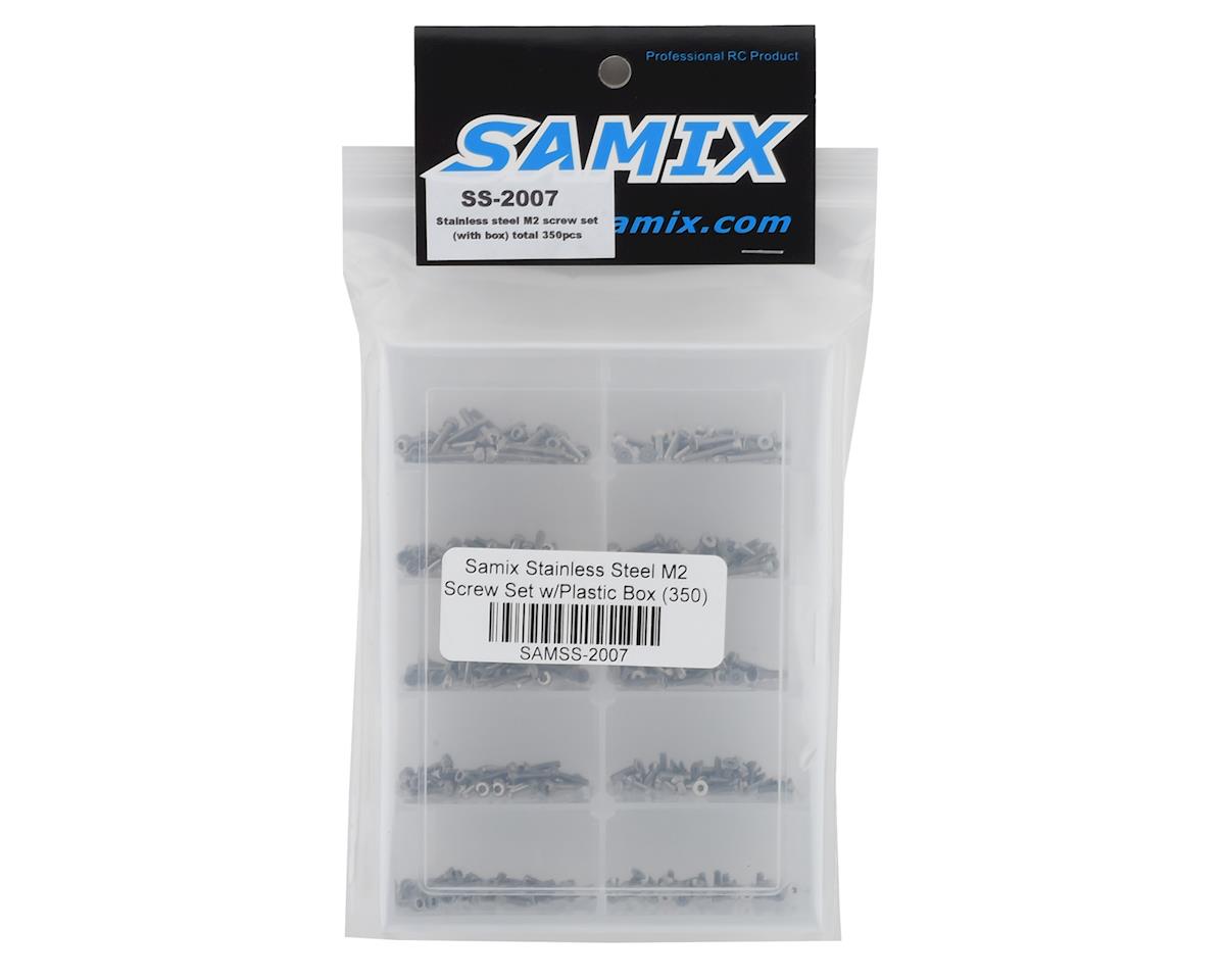 Samix ステンレススチール M2 ネジセット各サイズ35個入り(プラスチックボックス付き)(シルバー)(350個) SS-2007