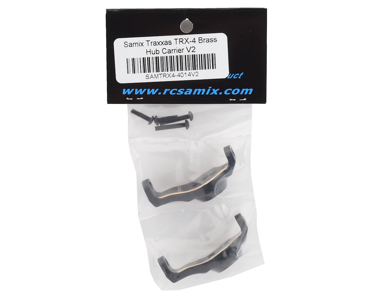 サミックス Traxxas TRX-4用 V2 真鍮Cハブキャリア(ブラック) (2個) (41g) TRX4-4014V2