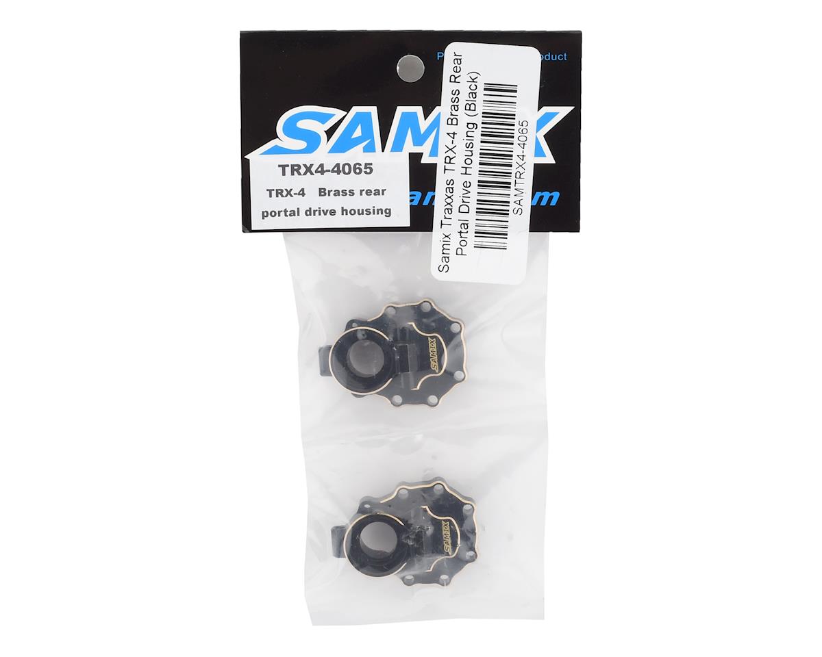 サミックス Traxxas TRX-4用 真鍮製リアインナーポータルカバー (ブラック) (2個) (65g) TRX4-4065
