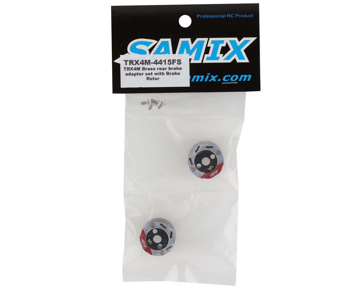 サミックス Traxxas TRX4M用 真鍮製リアブレーキアダプターセット(スケールブレーキローター&キャリパー付き)TRX4M-4415FS