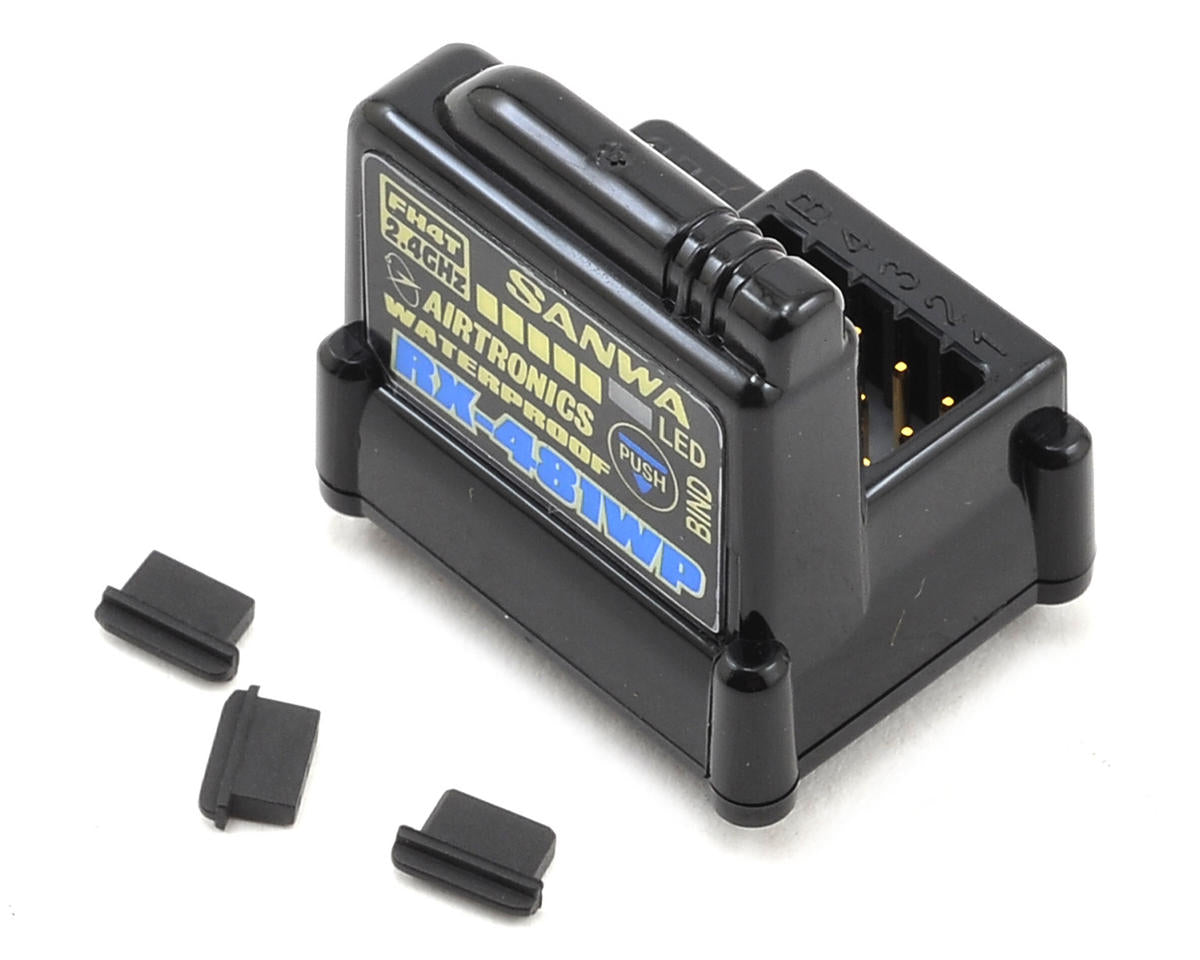 SANWA/Airtronics RX-481WP 防水 2.4GHz 4チャンネル FHSS-4 受信機 レシーバー(内蔵アンテナ付き) RX‐481WP