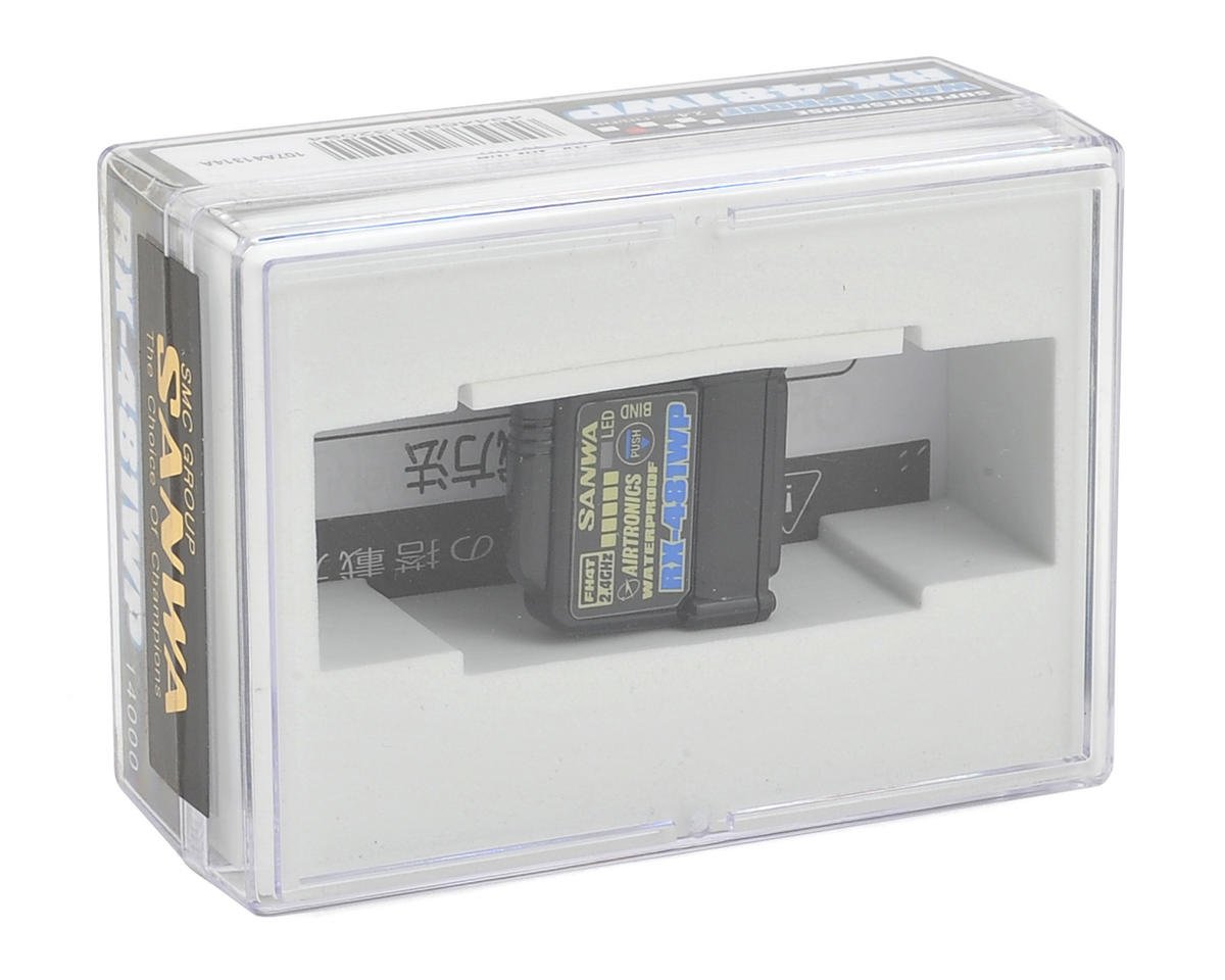SANWA/Airtronics RX-481WP 防水 2.4GHz 4チャンネル FHSS-4 受信機 レシーバー(内蔵アンテナ付き) RX‐481WP