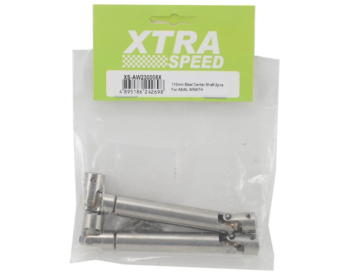 Xtra Speed AXIAL WRAITH用 110mm スチールセンターシャフト 2本入り 'G6認証' XS-AW230008X
