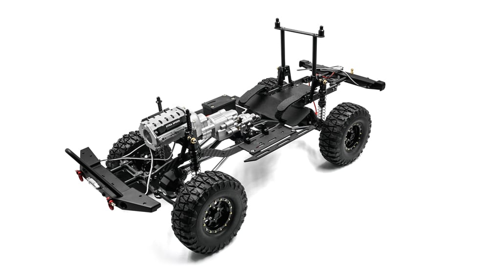 Xtra Speed XS02 V8 リバースエンジン 2 スピード & カーボンレール 1/10 スケール クローラーキット 313mm #XS-CAR-912