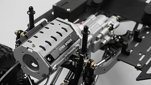 Xtra Speed XS02 V8 リバースエンジン 2 スピード & カーボンレール 1/10 スケール クローラーキット 313mm #XS-CAR-912