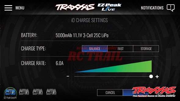 トラクサス EZ-Peak Live Multi-Chemistry バッテリー充電器 2本同時充電 / Auto iD(2S~4S / 26A / 200W)LIPO/NiMHバッテリー対応 #2973 - RCTRAIL