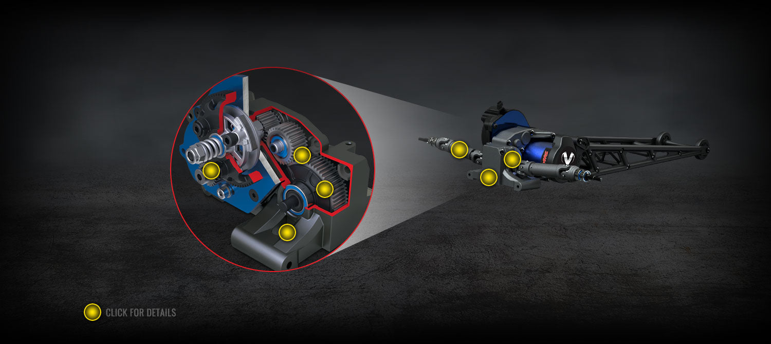 トラクサス 1 / 10 ドラッグスラッシュ 1967シボレーC10 ブラシレス ドラックレーサー RTR 94076-4_RED - RCTRAIL