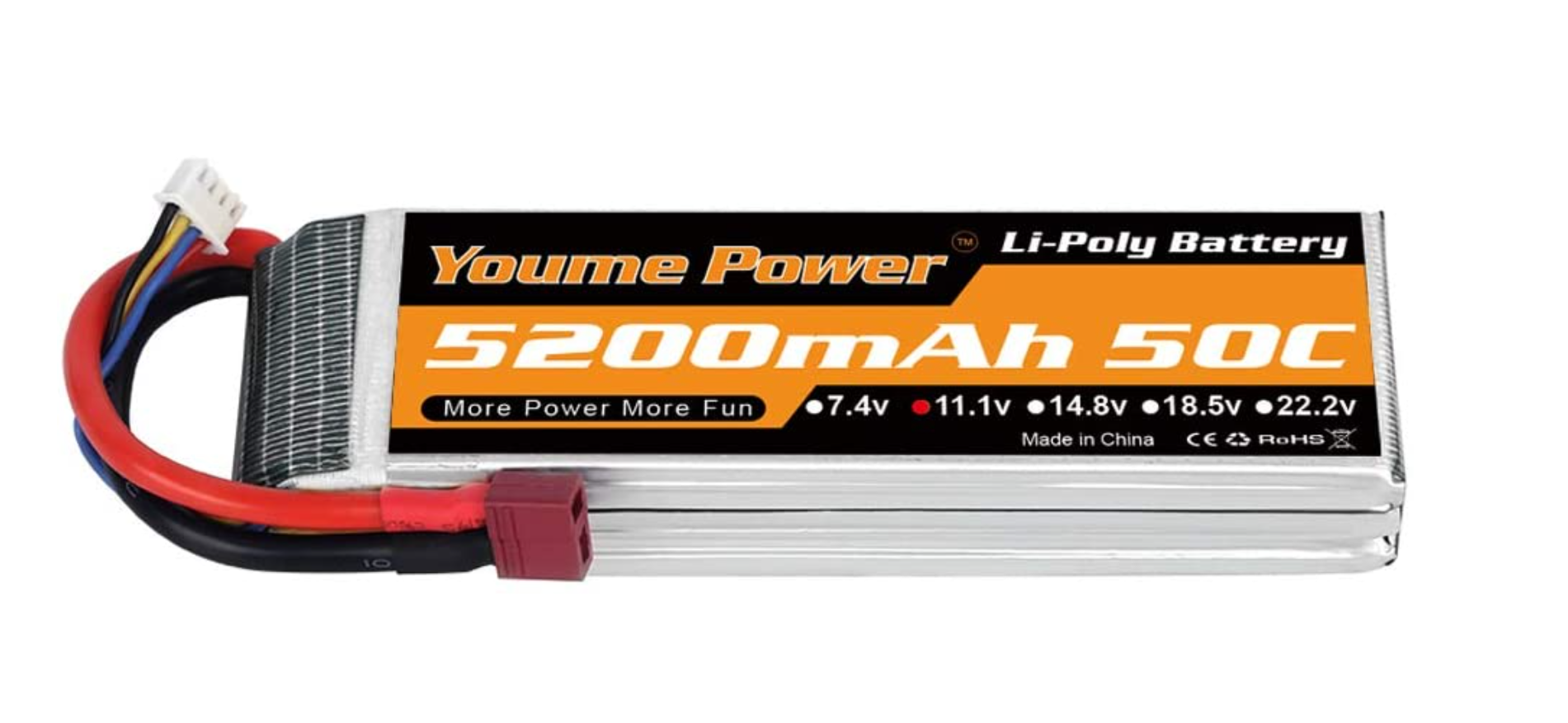 リポバッテリー 3S 11.1V 5200mah 50C 型プラグ - RCTRAIL