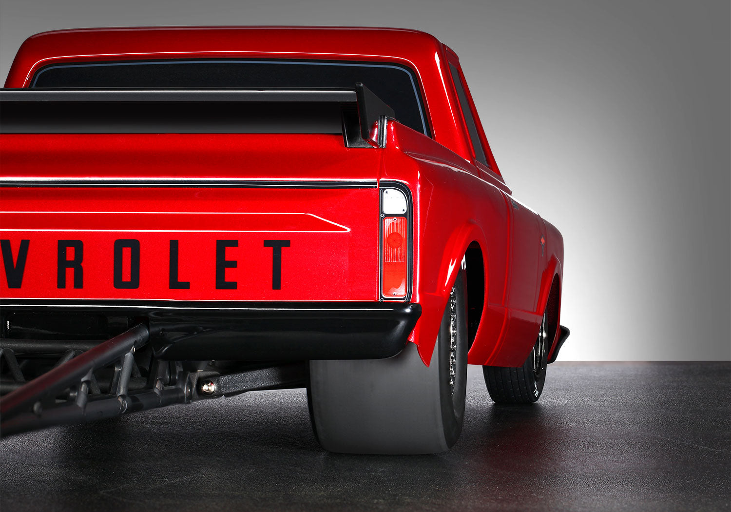 トラクサス 1 / 10 ドラッグスラッシュ 1967シボレーC10 ブラシレス ドラックレーサー RTR 94076-4_RED - RCTRAIL