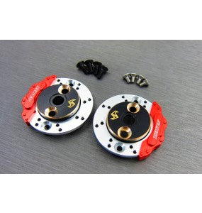 SAMIX エンデューロ ブラス リアブレーキアダプター (スケールブレーキローター&キャリパーセット付) RCEND-4415FS