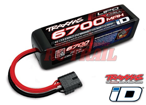 トラクサス　LIPOバッテリー 4s 6700mAh 25c iD機能付き 純正リポバッテリー 2890X