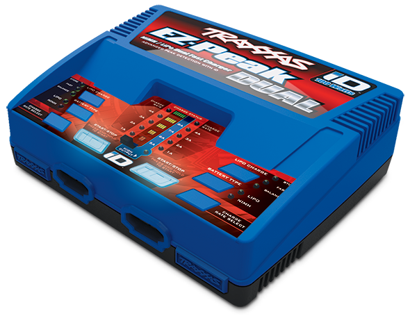 トラクサス   純正バッテリー充電器 LIPO/NiMHバッテリー対応 2本同時充電可能 EZ-Peak  Plus Multi-Chemistry  / iDプラグ自動バッテリー識別機能付き(2S~3S /100W) #2972