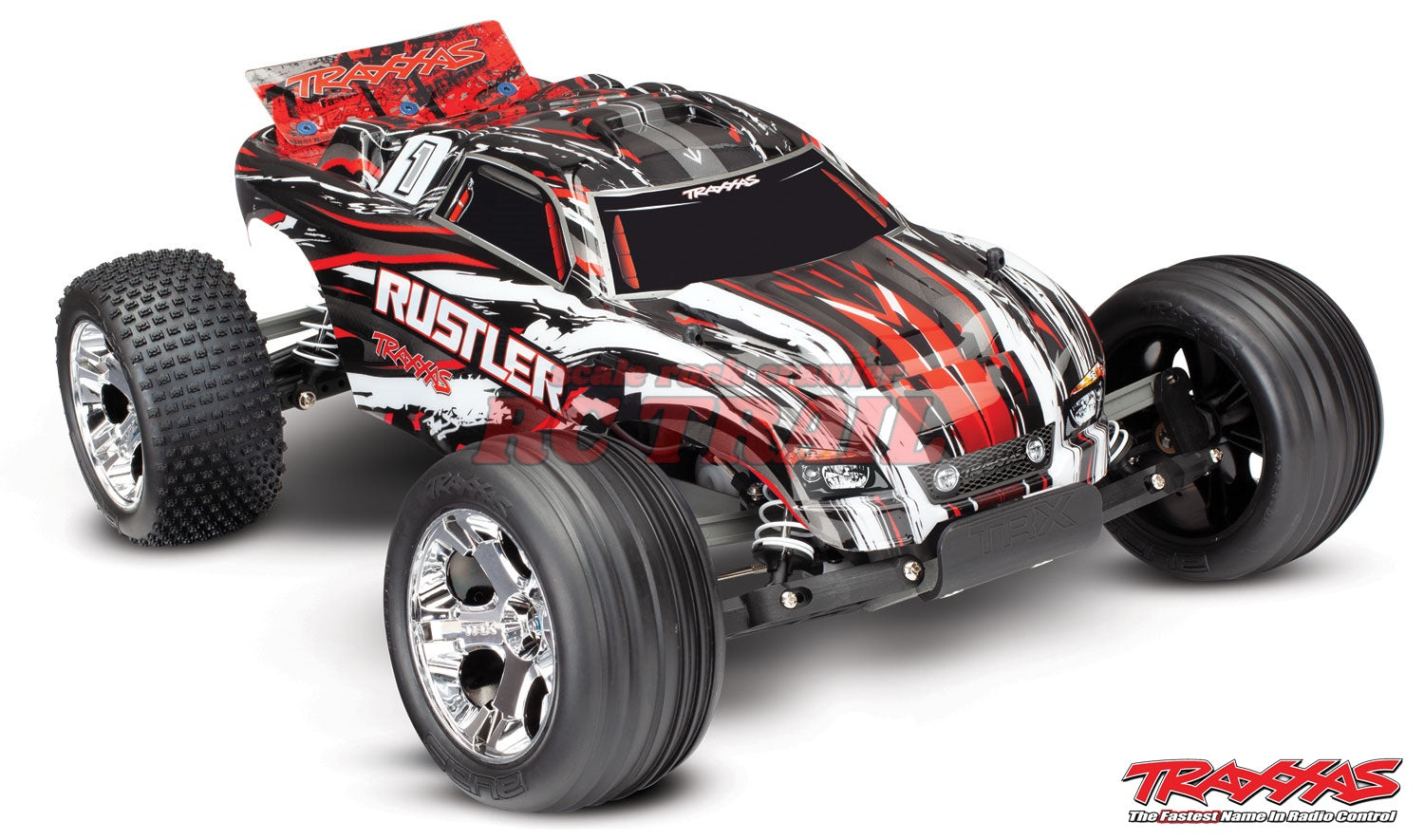 トラクサス Rustler 1/10 RTR 2WD スタジアムトラック(レッド)、XL-5 ESC&TQ2.4GHzラジオ付き Traxxas 37054-4 - RCTRAIL