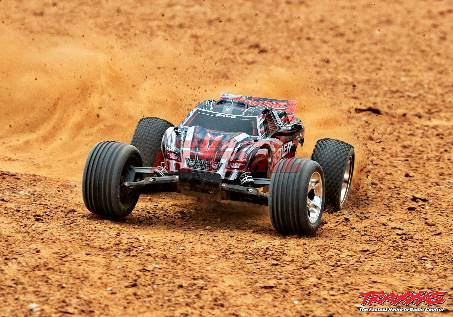 トラクサス Rustler 1/10 RTR 2WD スタジアムトラック(レッド)、XL-5 ESC&TQ2.4GHzラジオ付き Traxxas 37054-4 - RCTRAIL