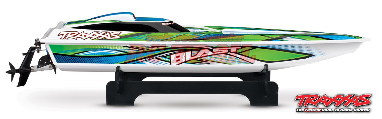 トラクサス ブラスト 24 "高性能RTRレースボート(グリーン)、TQ 2.4GHzプロポ、バッテリー、充電器付きフルセット Traxxas blast 24 38104-1 - RCTRAIL