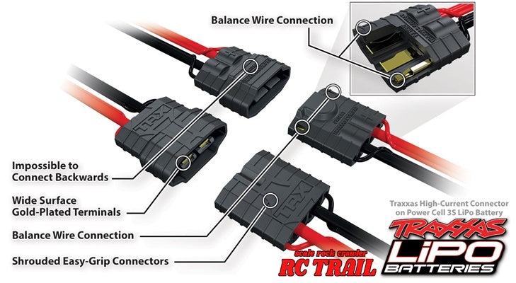 トラクサス　LIPOバッテリー 3s 5000mAh 25c iD機能付き 純正リポバッテリー 2872X - RCTRAIL