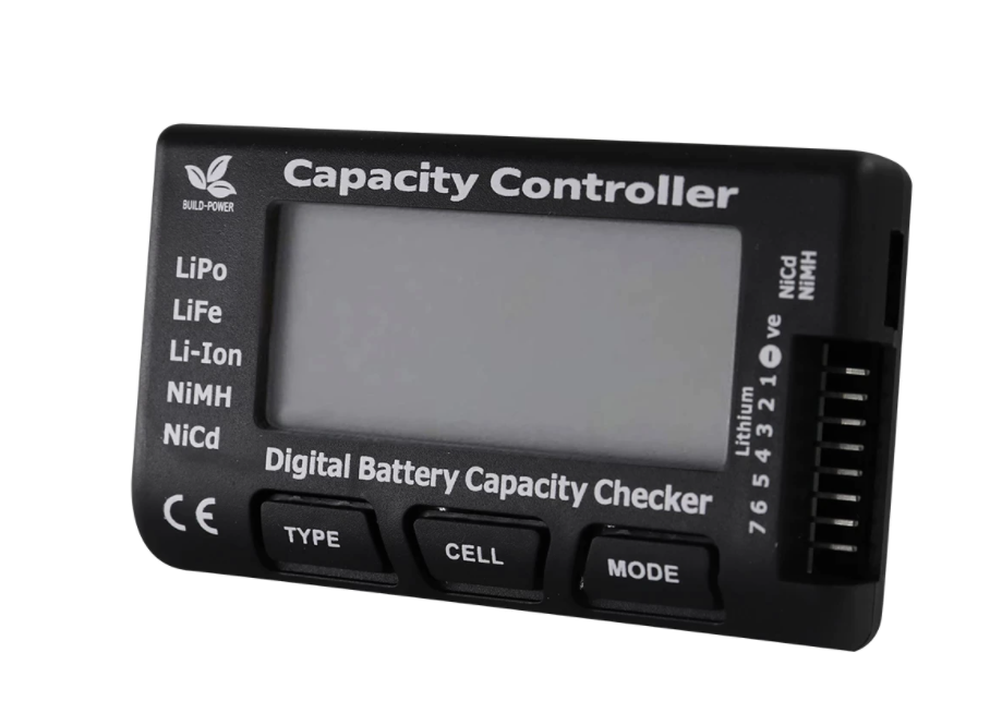 バッテリーチェッカー Lipo, LiFe, Li-ion, NiMH, NiCdバッテリー対応 - RCTRAIL