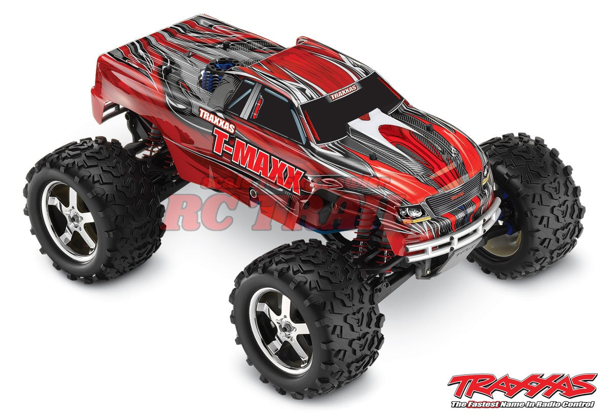 トラクサス T-Maxx 3.3 レッド 4WD RTR エンジンモンスタートラック TQi TSMテレメトリ バッテリー、DC充電器付き Traxxas 49077-3 - RCTRAIL