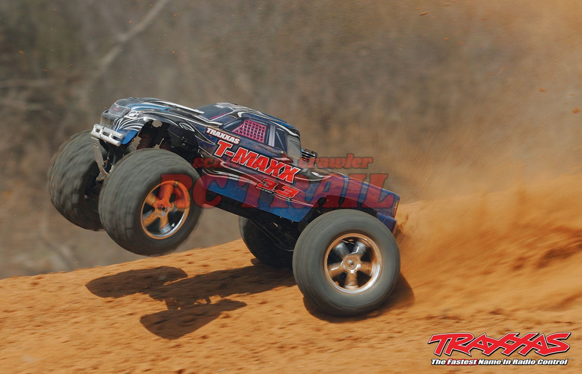 トラクサス T-Maxx 3.3 レッド 4WD RTR エンジンモンスタートラック TQi TSMテレメトリ バッテリー、DC充電器付き Traxxas 49077-3 - RCTRAIL