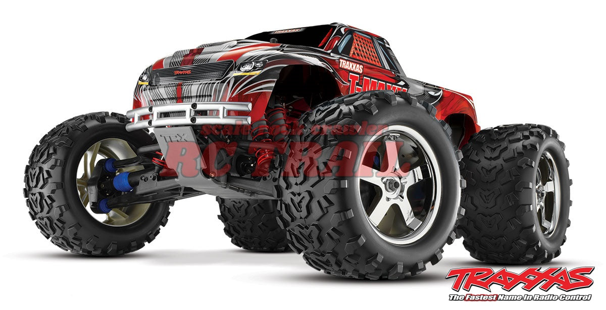 トラクサス T-Maxx 3.3 レッド 4WD RTR エンジンモンスタートラック TQi TSMテレメトリ バッテリー、DC充電器付き Traxxas 49077-3 - RCTRAIL