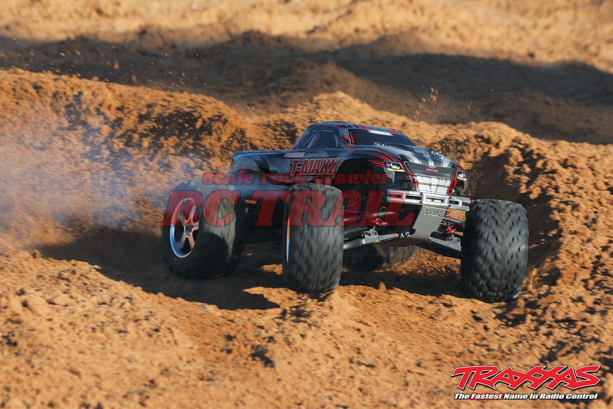トラクサス T-Maxx 3.3 レッド 4WD RTR エンジンモンスタートラック TQi TSMテレメトリ バッテリー、DC充電器付き Traxxas 49077-3 - RCTRAIL