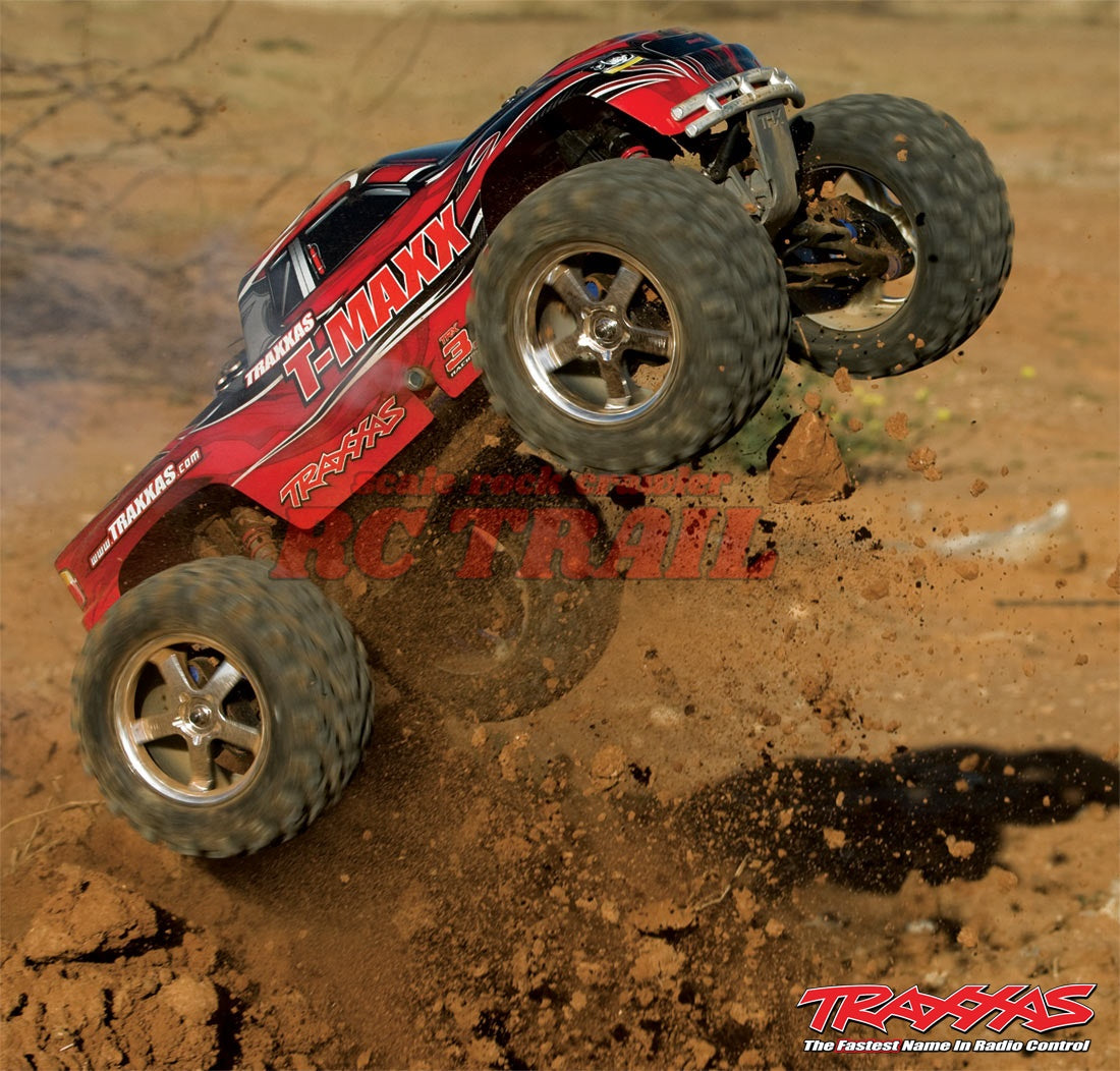 トラクサス T-Maxx 3.3 レッド 4WD RTR エンジンモンスタートラック TQi TSMテレメトリ バッテリー、DC充電器付き Traxxas 49077-3 - RCTRAIL