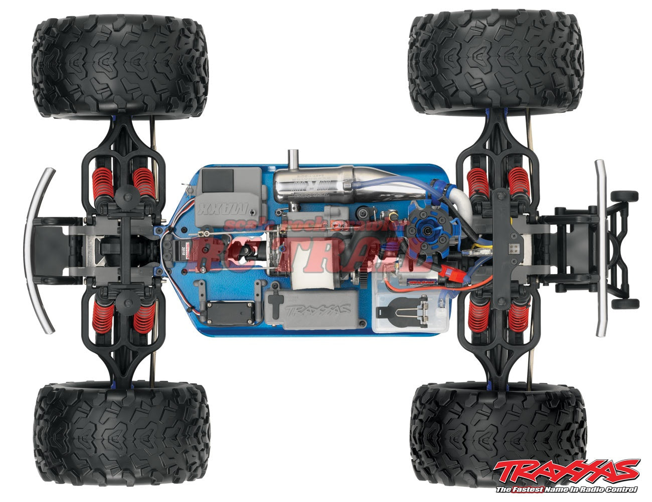 トラクサス T-Maxx 3.3 レッド 4WD RTR エンジンモンスタートラック TQi TSMテレメトリ バッテリー、DC充電器付き Traxxas 49077-3 - RCTRAIL