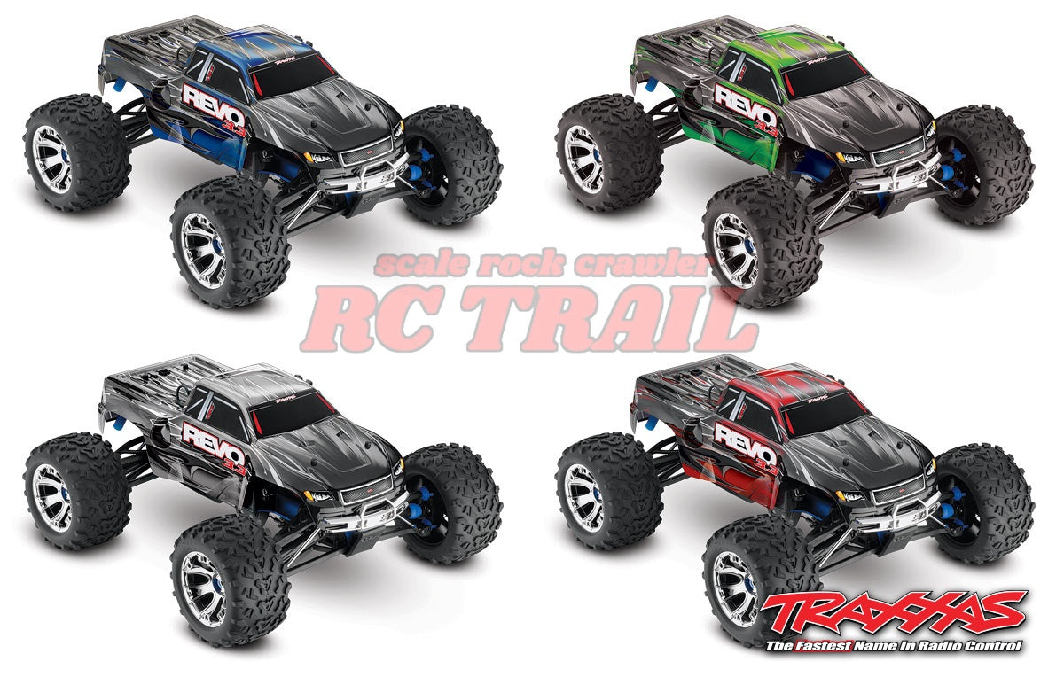 トラクサス Revo 3.3 4WD RTR エンジン モンスタートラック  / TQi(レッド)2.4Ghz プロポ、TSM、バッテリー&充電器、スターター付属 53097-3 - RCTRAIL