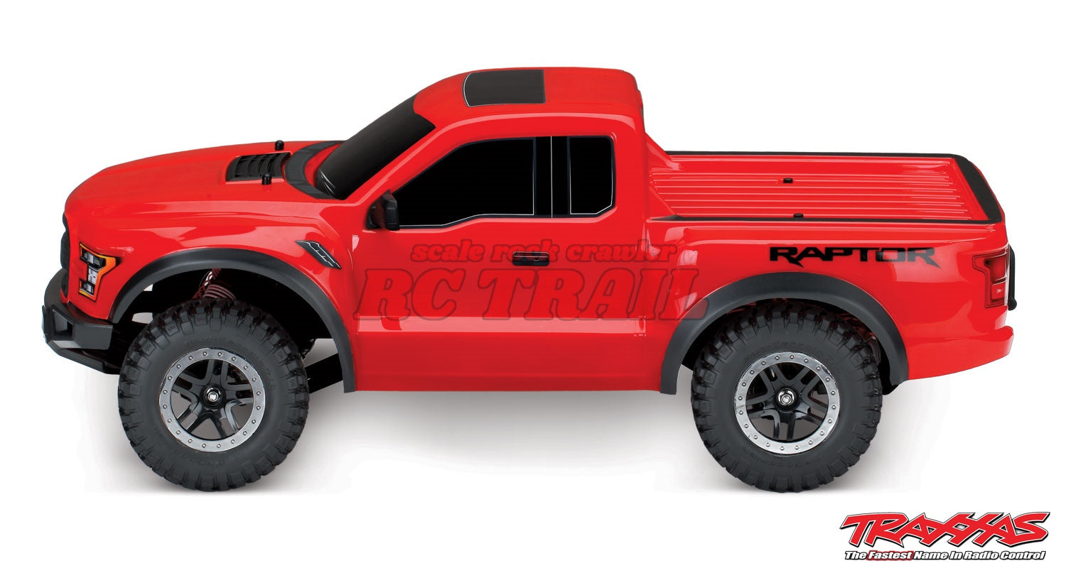 トラクサス フォード F-150 ラプター レッド RTR 1/10 スラッシュ 2WD Truck TQ 2.4GHz プロポ、バッテリー、充電器付き 58094-1 - RCTRAIL