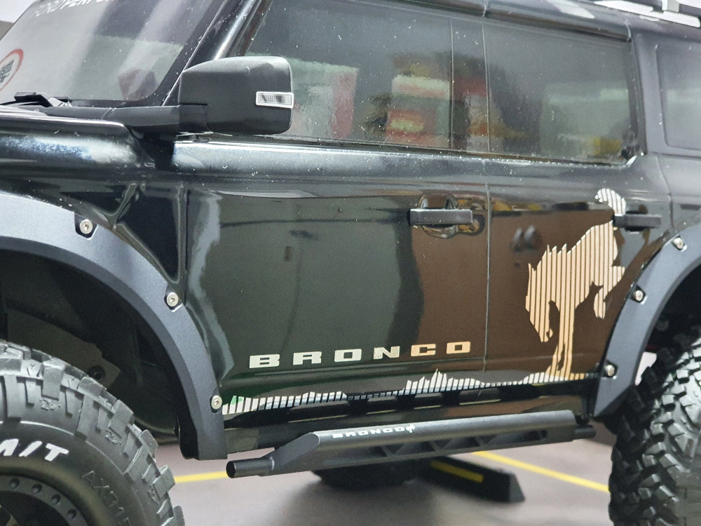 H-TECHトラクサス TRX4 ブロンコ適合 カッティングデカール (メタルカラー)