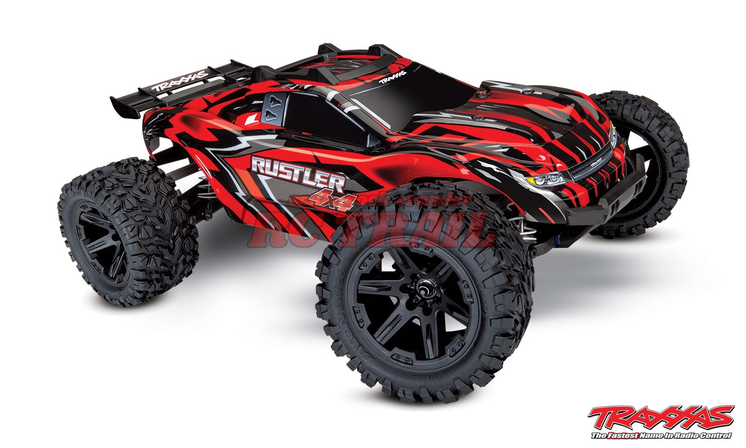 トラクサス Rustler 4X4 1/10 4WD RTRスタジアムトラック（レッド）、TQ 2.4GHzプロポ、iDバッテリー、充電器付き　 Traxxas　67064-1