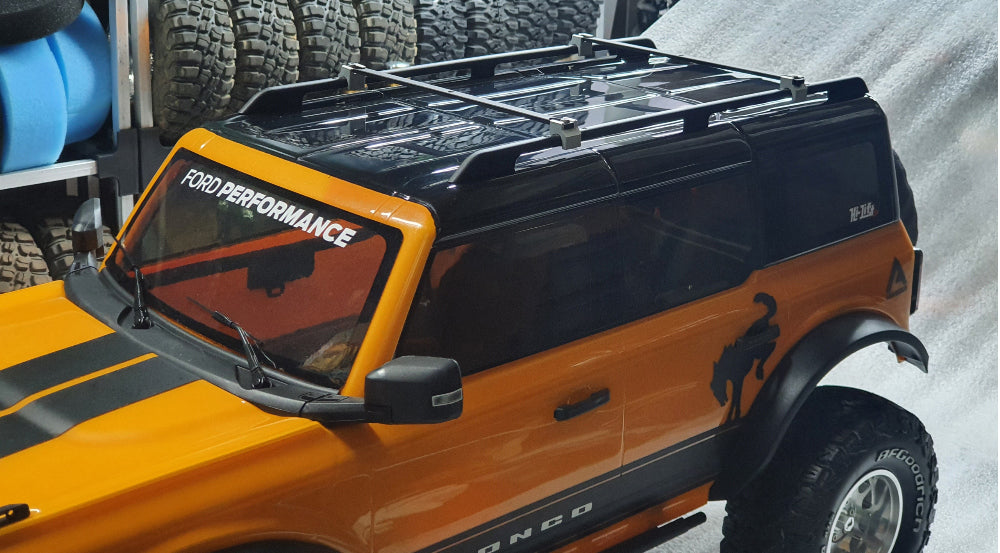 H-TECH Traxxas TRX4 フォード ブロンコ 2021適合 アルミニウム メタル ルーフ ラック