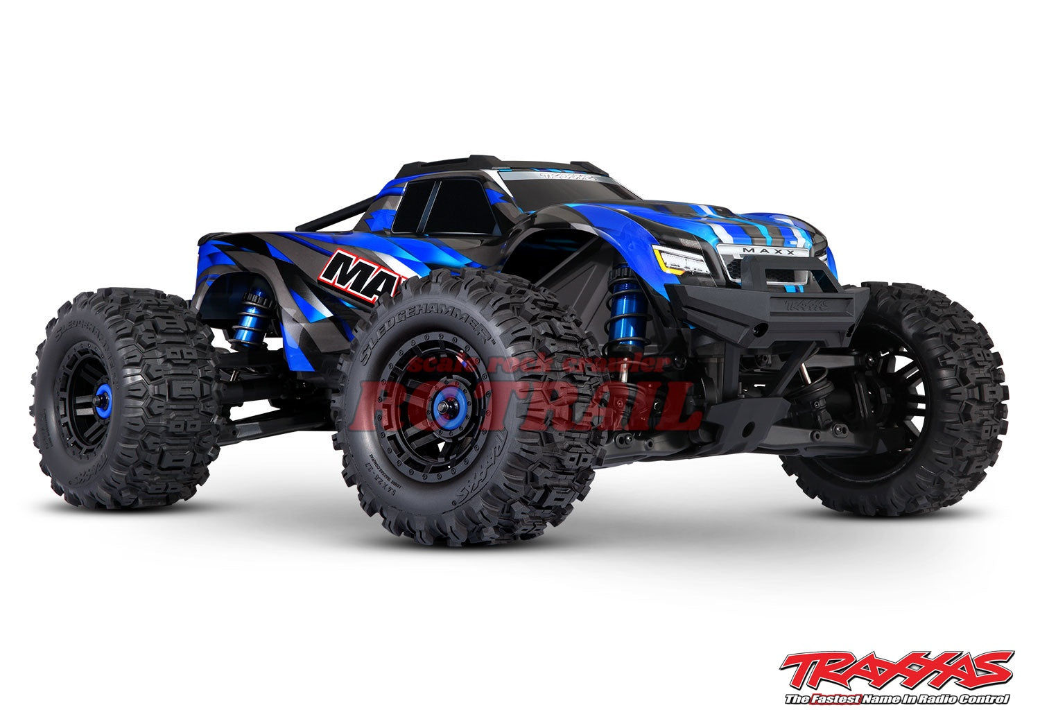 トラクサス Maxx WideMaxx ブルーX RTR 1 / 10ブラシレス4WDモンスタートラック TQi2.4GHzプロポ TSM付き Traxxas 89086-4 - RCTRAIL