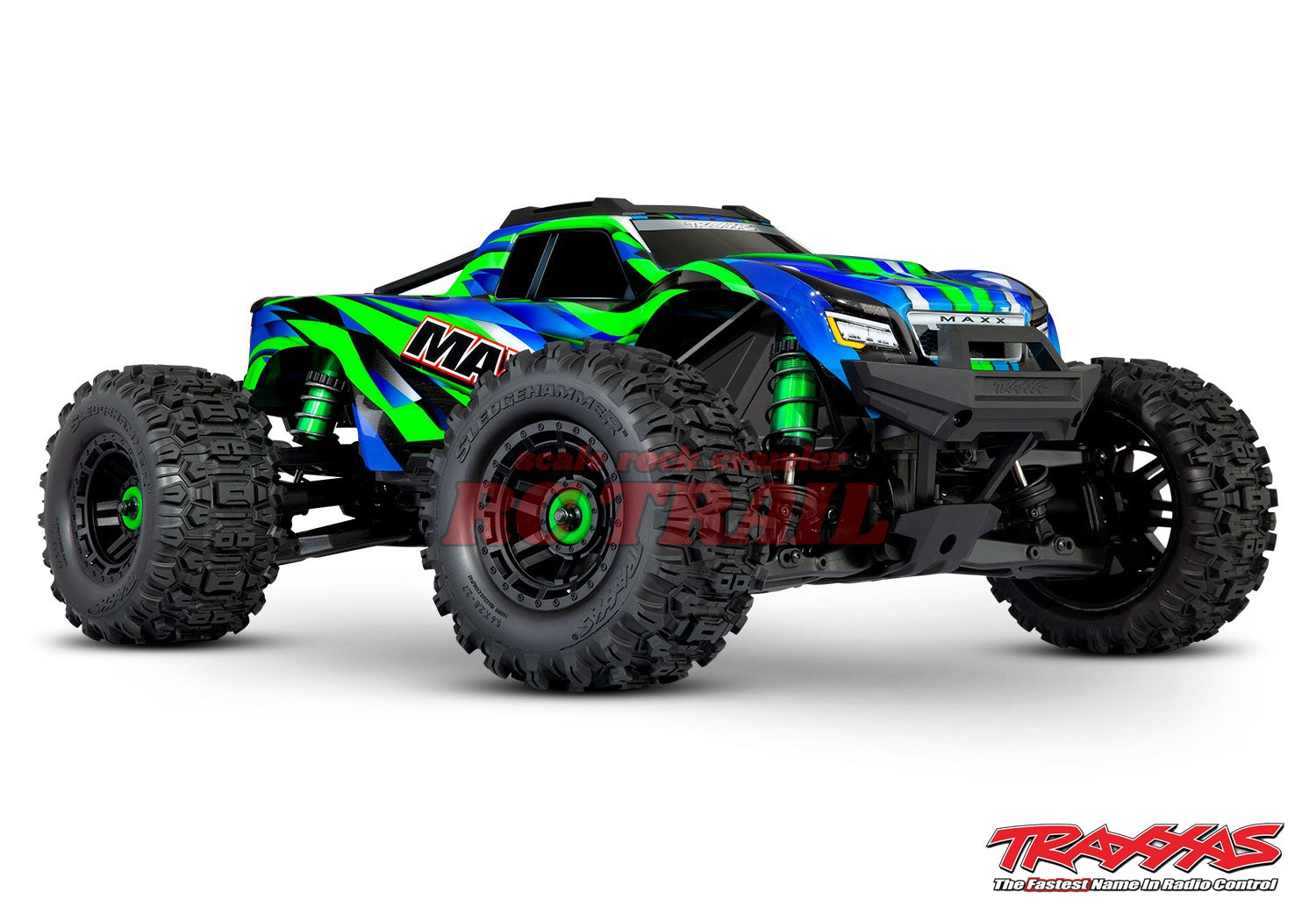 トラクサス Maxx WideMaxx グリーンX RTR 1 / 10ブラシレス4WDモンスタートラック TQi2.4GHzプロポ TSM付き Traxxas 89086-4 - RCTRAIL