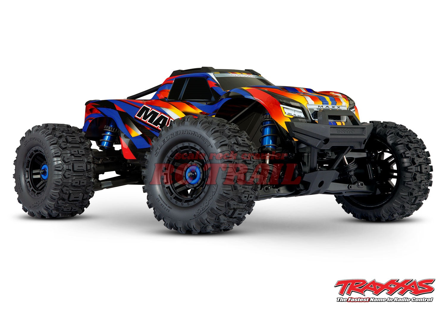 トラクサス Maxx WideMaxx イエロー&レッドX RTR 1 / 10ブラシレス4WDモンスタートラック TQi2.4GHzプロポ TSM付き Traxxas 89086-4 - RCTRAIL