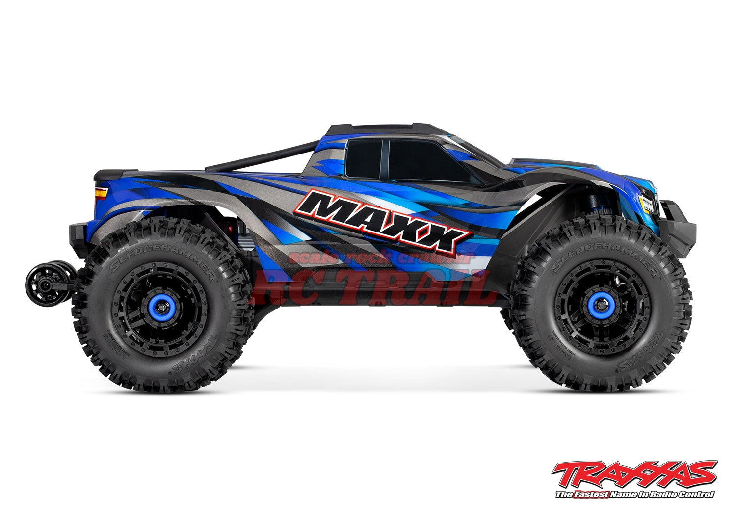 トラクサス Maxx WideMaxx ブルーX RTR 1 / 10ブラシレス4WDモンスタートラック TQi2.4GHzプロポ TSM付き Traxxas 89086-4 - RCTRAIL