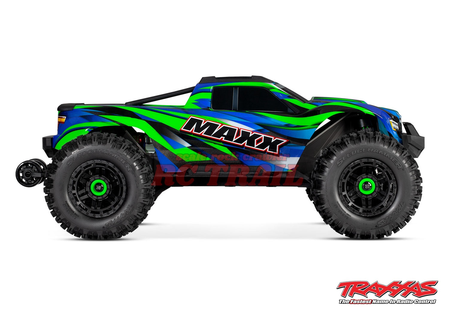 トラクサス Maxx WideMaxx グリーンX RTR 1 / 10ブラシレス4WDモンスタートラック TQi2.4GHzプロポ TSM付き Traxxas 89086-4 - RCTRAIL