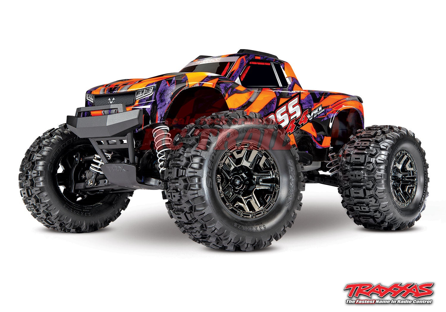 トラクサス Hoss VXL 3S 1/10 4X4 4WDブラシレス RTR モンスタートラック（オレンジ）、TQi  2.4GHzプロポ、TSM、自動転倒回復付き　traxxas 90076-4