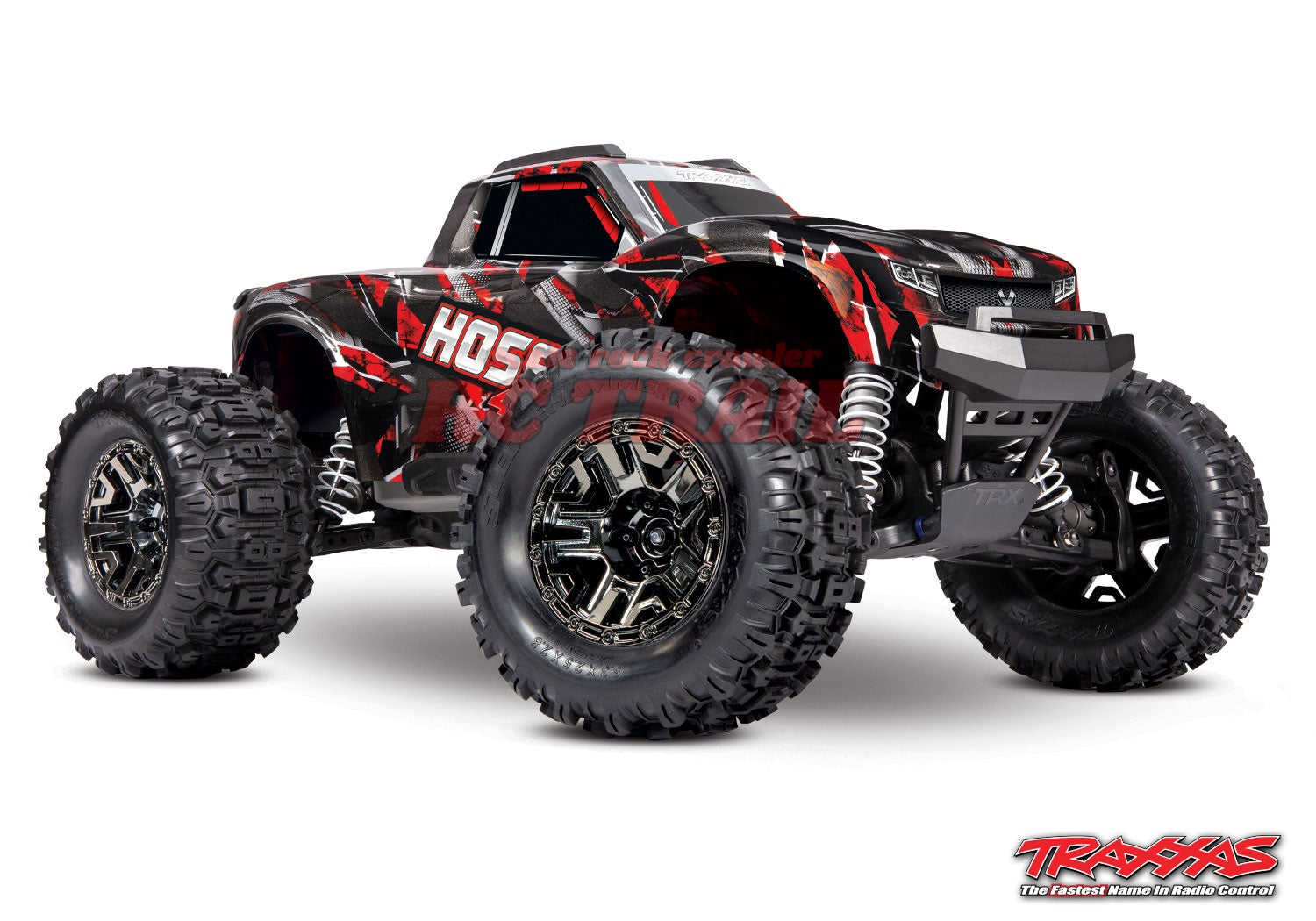 トラクサス Hoss VXL 3S 1/10 4X4 4WDブラシレス RTR モンスタートラック(レッド)、TQi 2.4GHzプロポ、TSM、自動転倒回復付き traxxas 90076-4 - RCTRAIL