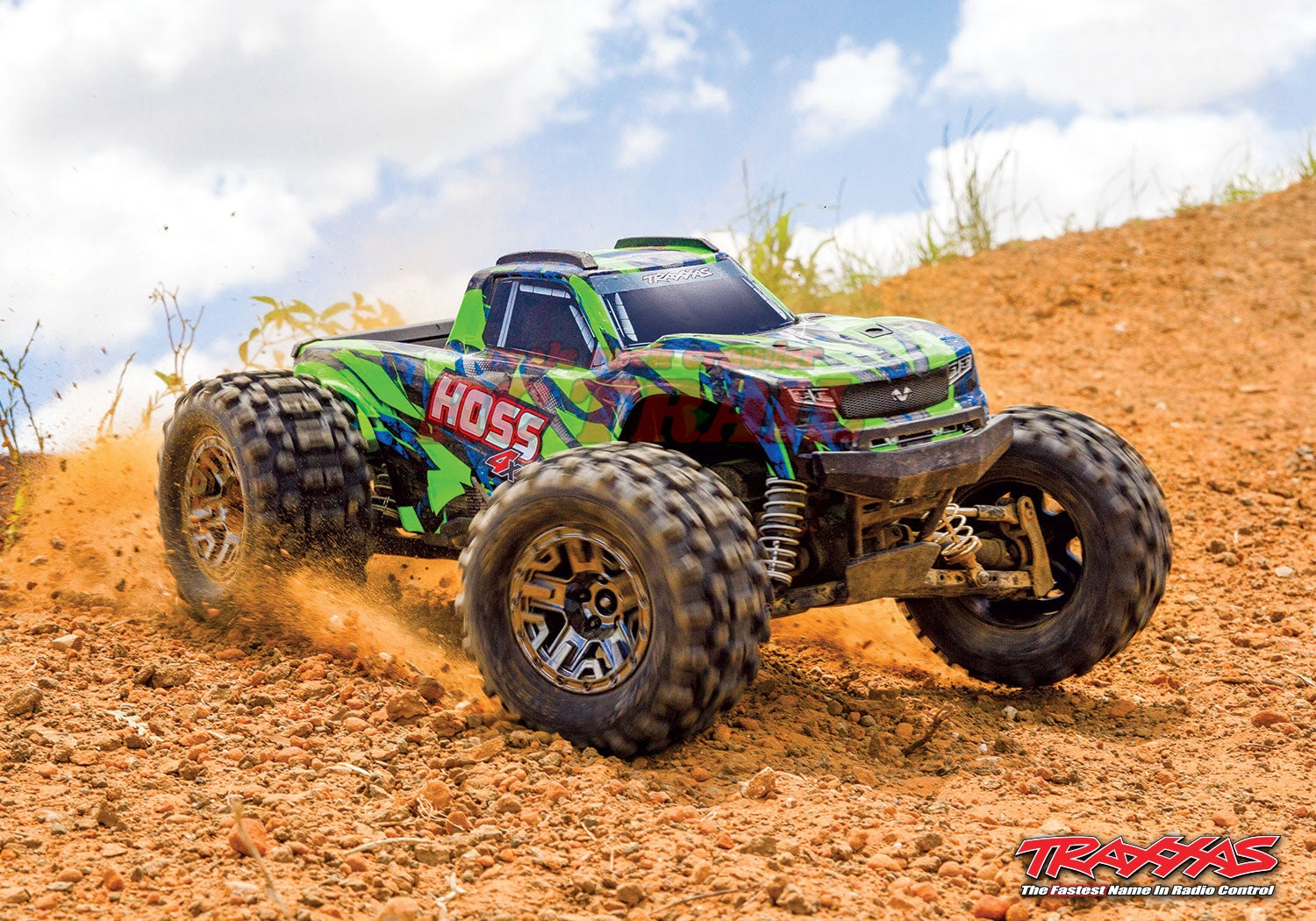 トラクサス Hoss VXL 3S 1/10 4X4 4WDブラシレス RTR モンスタートラック(グリーン)、TQi 2.4GHzプロポ、TSM、自動転倒回復付き traxxas 90076-4 - RCTRAIL