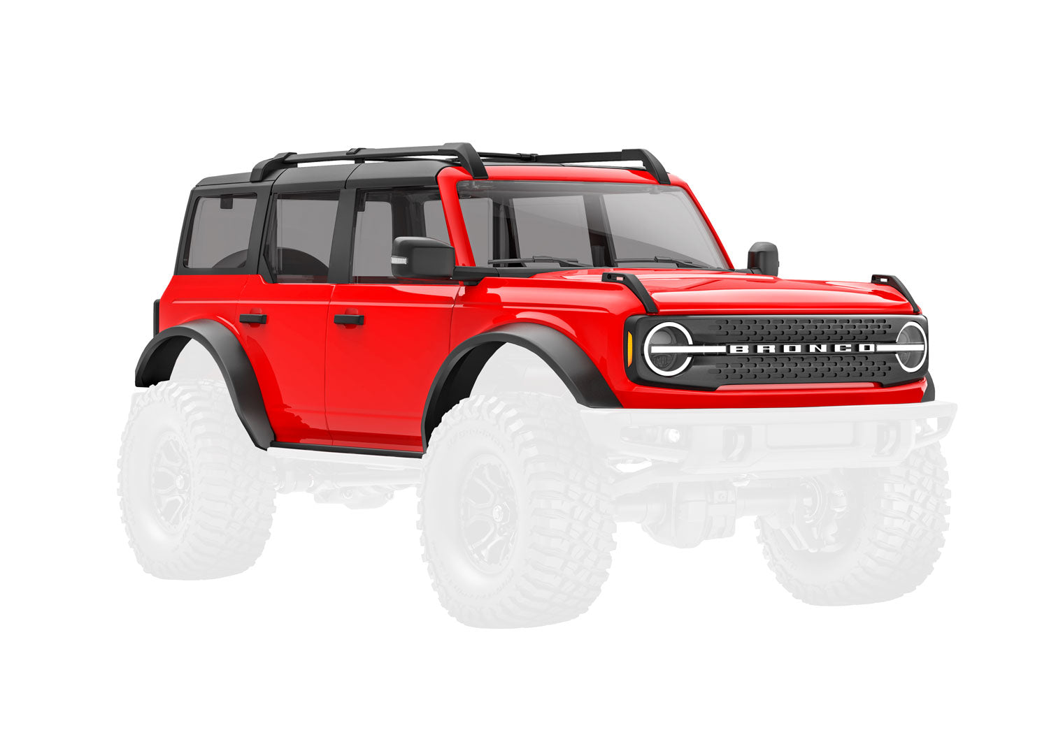 トラクサス　1/18　TRX4M　フォード　ブロンコ　レッド　塗装済みボディ　9711-RED