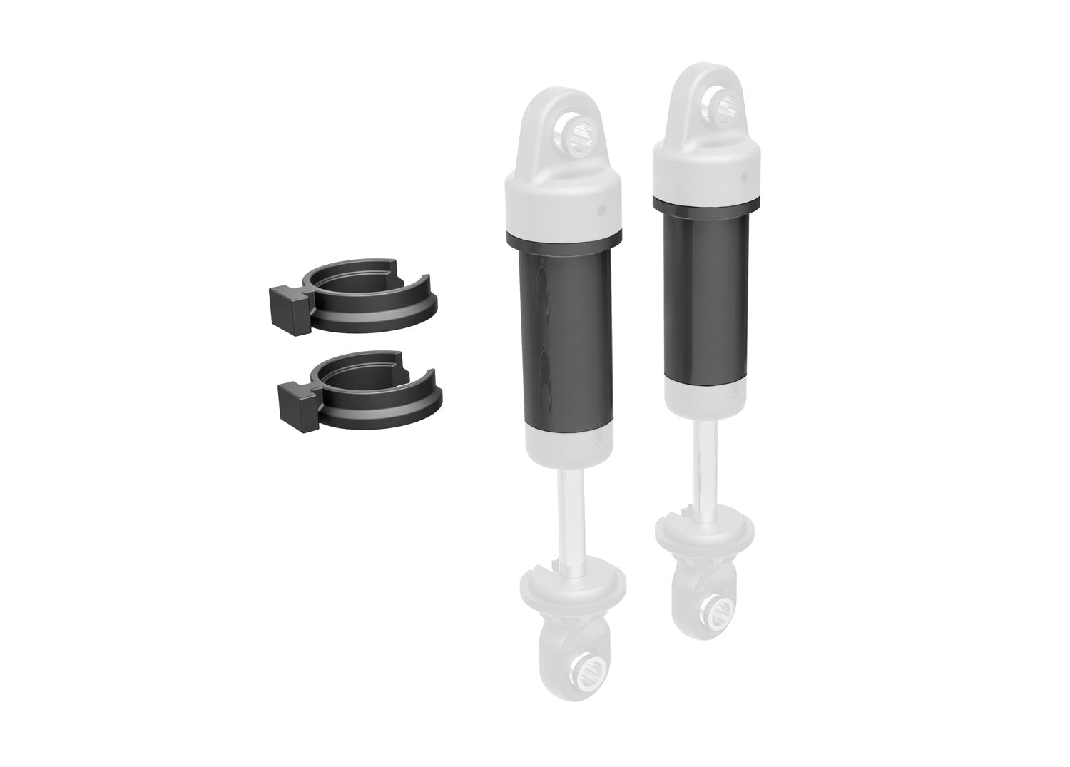 トラクサス 1/18 TRX4M GTM ショックボディ、6061-T6 アルミニウム 、カラーアルマイト処理 スプリング プリロード スペーサー付き 2個 9763(レッド、グリーン、ブルー、オレンジ、ブラックから選択)