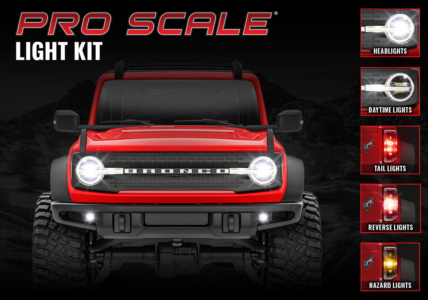 トラクサス 1/18 TRX4M  2021ブロンコ Pro Scale  ライトセット  9783