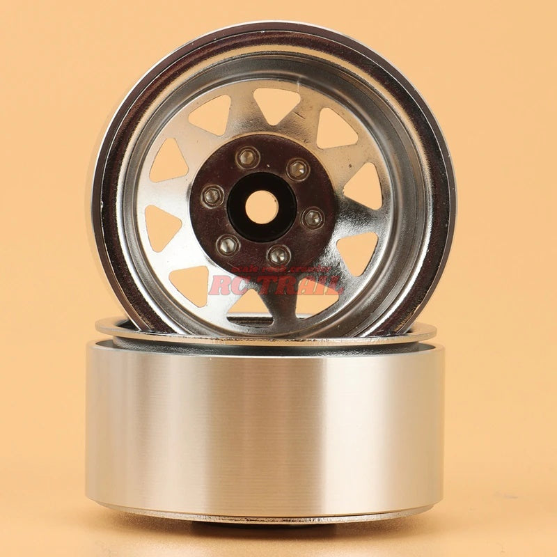 スチールディープディッシュ 1.9 ビードロックホイール 4本(ホワイト)RCTRAIL - RCTRAIL