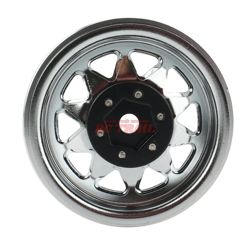 スチールディープディッシュ 1.9 ビードロックホイール 4本(シルバー)RCTRAIL - RCTRAIL