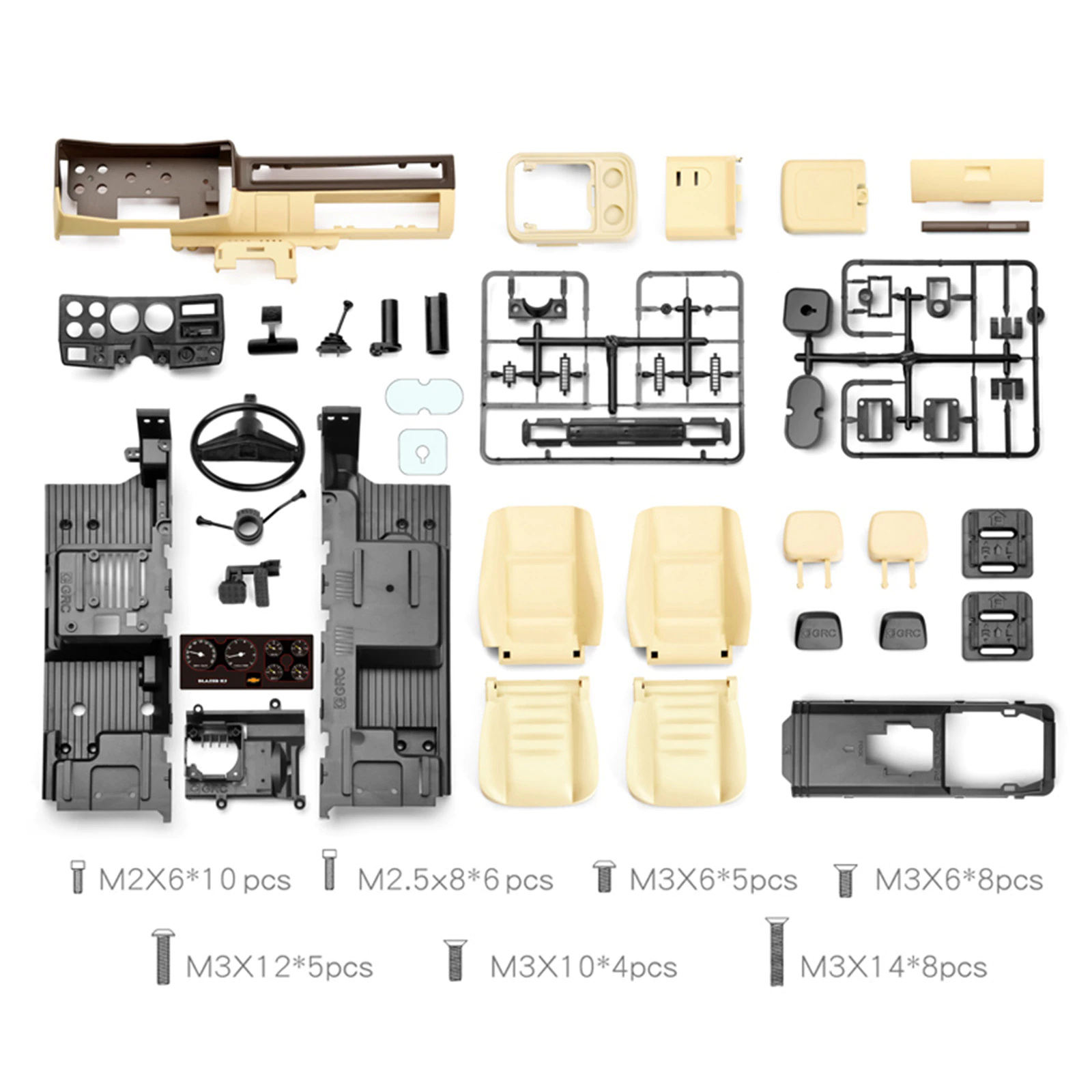 GRC 1979ブレイザー インテリアキット 内装 インナーボディ 組み立て式 1/10 TRX4 - RCTRAIL